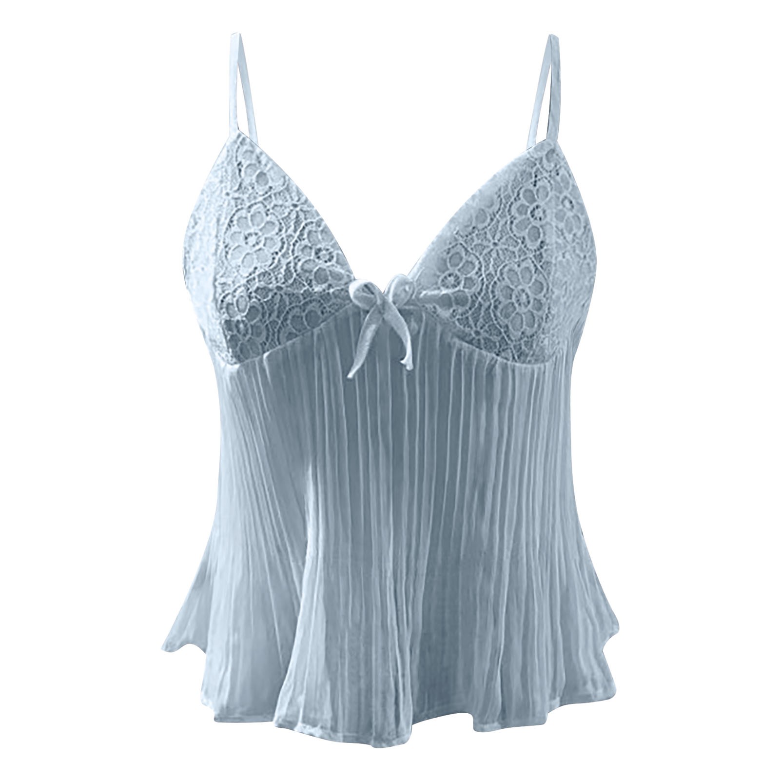 thumbnail image 4 of Top con tirantes finos y peplum para mujer - Camisola sin mangas, fluida y con espalda descubierta, 4 of 4